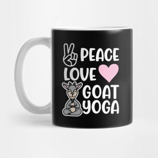 Peace Love and Goat Yoga Fitness Funny Mug